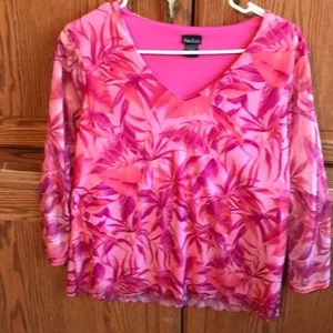 Pink flowered top- Assoluto XL